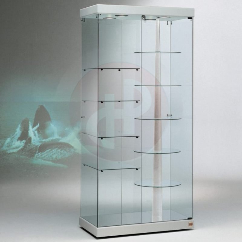 Fay tower framless half revolving display cabinet 93cm wide — Glass ...
